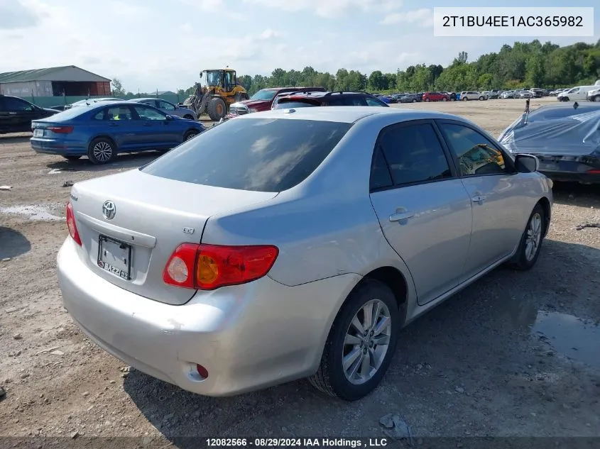 2010 Toyota Corolla S/Le/Xle VIN: 2T1BU4EE1AC365982 Lot: 12082566