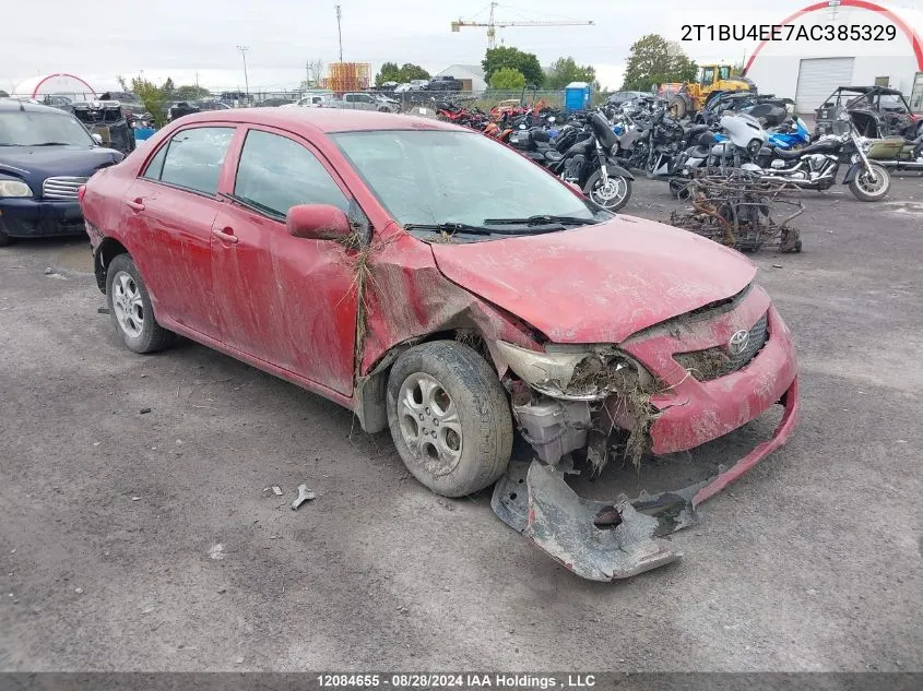 2010 Toyota Corolla Ce VIN: 2T1BU4EE7AC385329 Lot: 12084655