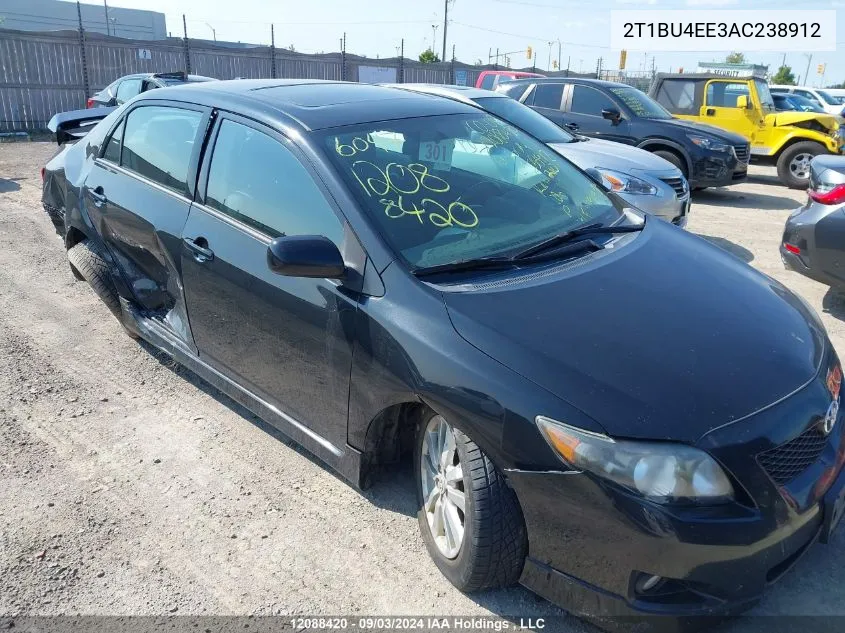 2010 Toyota Corolla S VIN: 2T1BU4EE3AC238912 Lot: 12088420