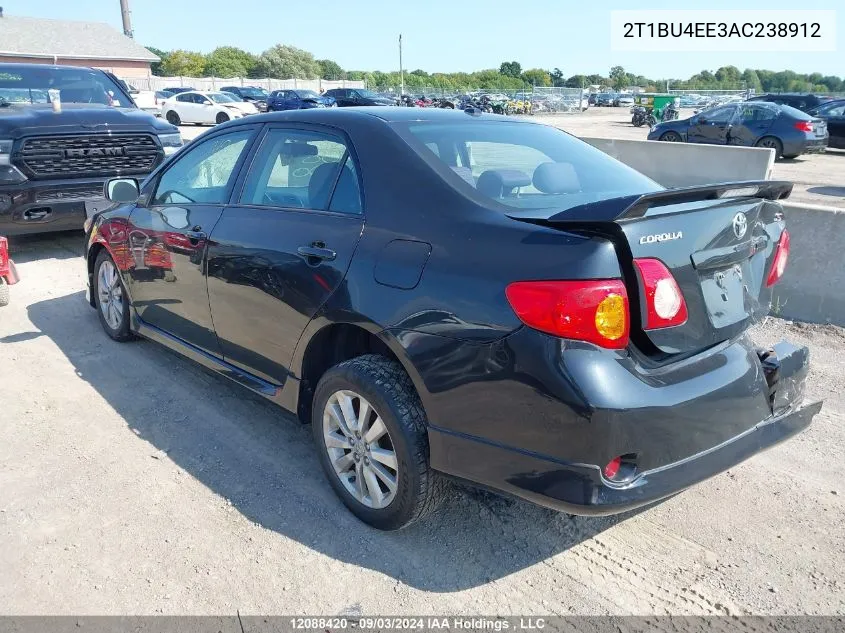 2010 Toyota Corolla S VIN: 2T1BU4EE3AC238912 Lot: 12088420