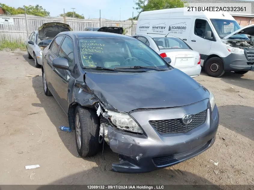 2010 Toyota Corolla Le VIN: 2T1BU4EE2AC332361 Lot: 12089132