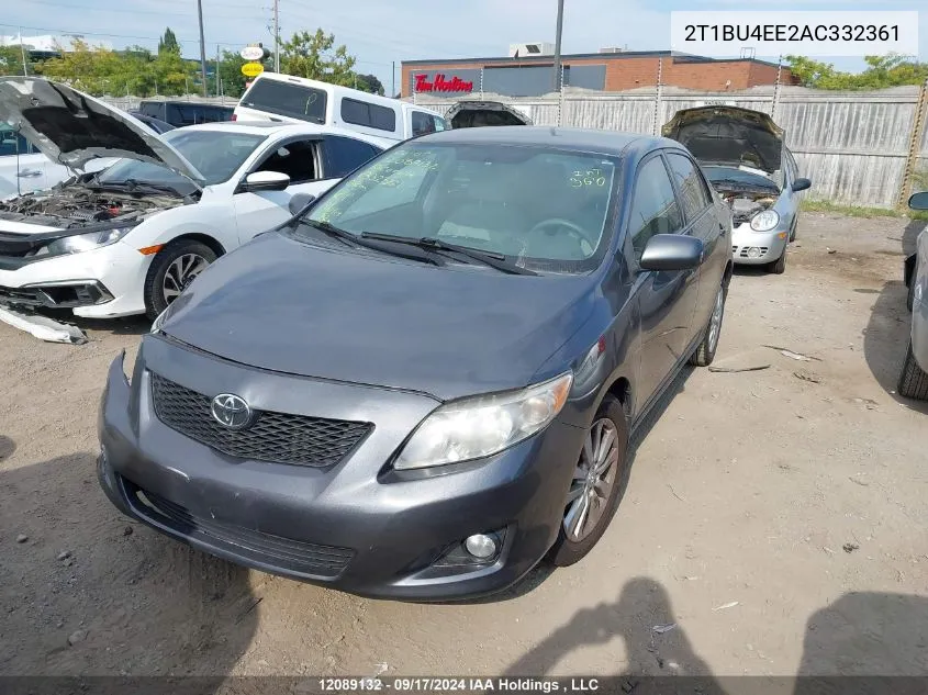 2010 Toyota Corolla Le VIN: 2T1BU4EE2AC332361 Lot: 12089132