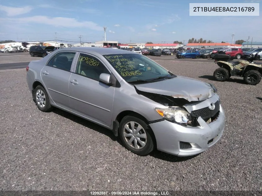 2010 Toyota Corolla S/Le/Xle VIN: 2T1BU4EE8AC216789 Lot: 12092887