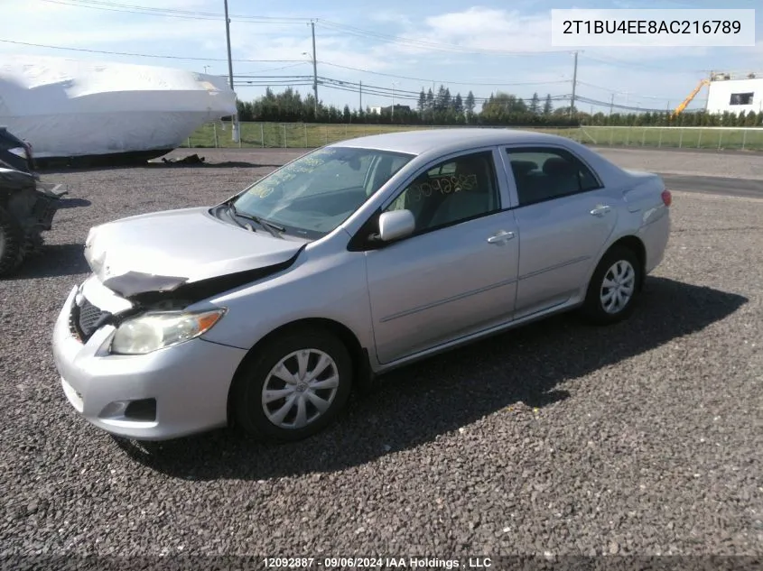 2010 Toyota Corolla S/Le/Xle VIN: 2T1BU4EE8AC216789 Lot: 12092887