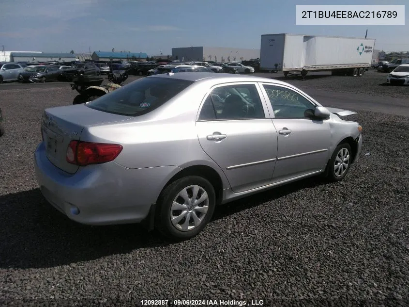 2010 Toyota Corolla S/Le/Xle VIN: 2T1BU4EE8AC216789 Lot: 12092887