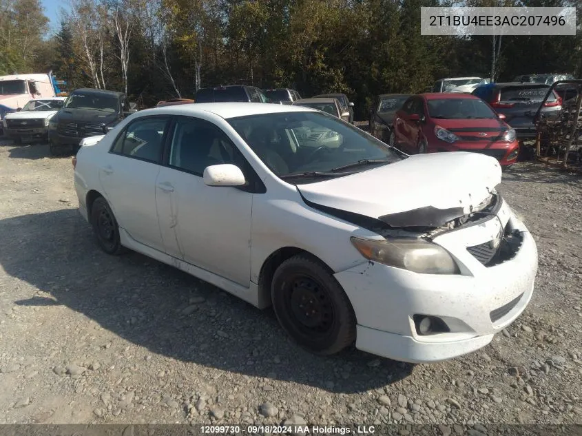 2T1BU4EE3AC207496 2010 Toyota Corolla S