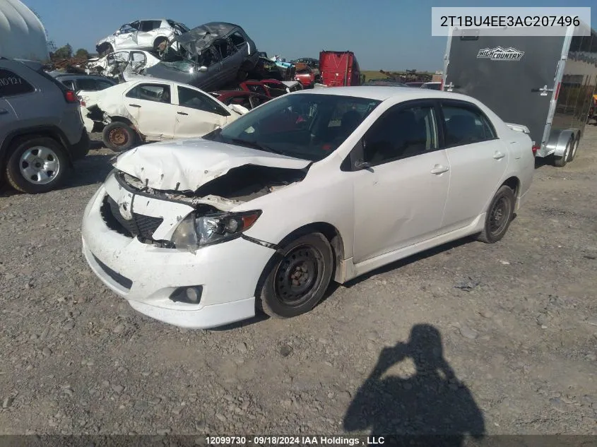 2T1BU4EE3AC207496 2010 Toyota Corolla S