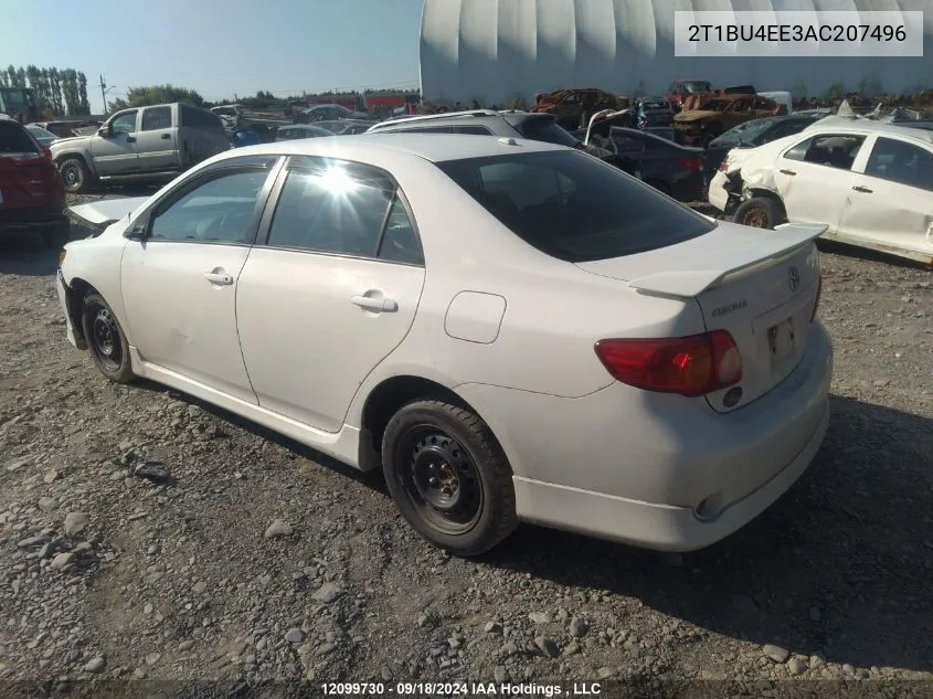 2T1BU4EE3AC207496 2010 Toyota Corolla S