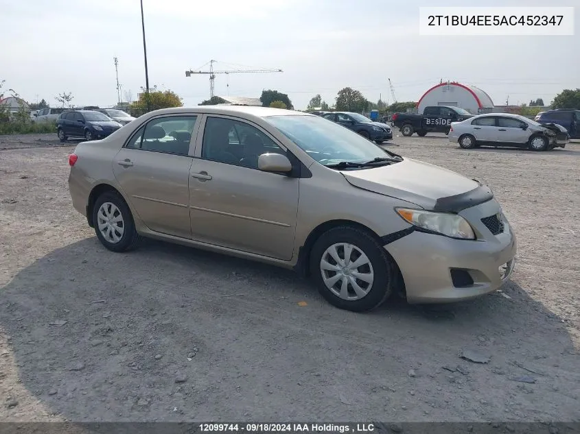 2010 Toyota Corolla VIN: 2T1BU4EE5AC452347 Lot: 12099744