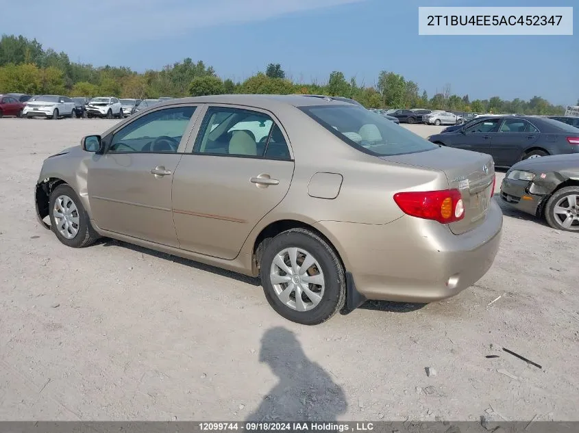 2010 Toyota Corolla VIN: 2T1BU4EE5AC452347 Lot: 12099744