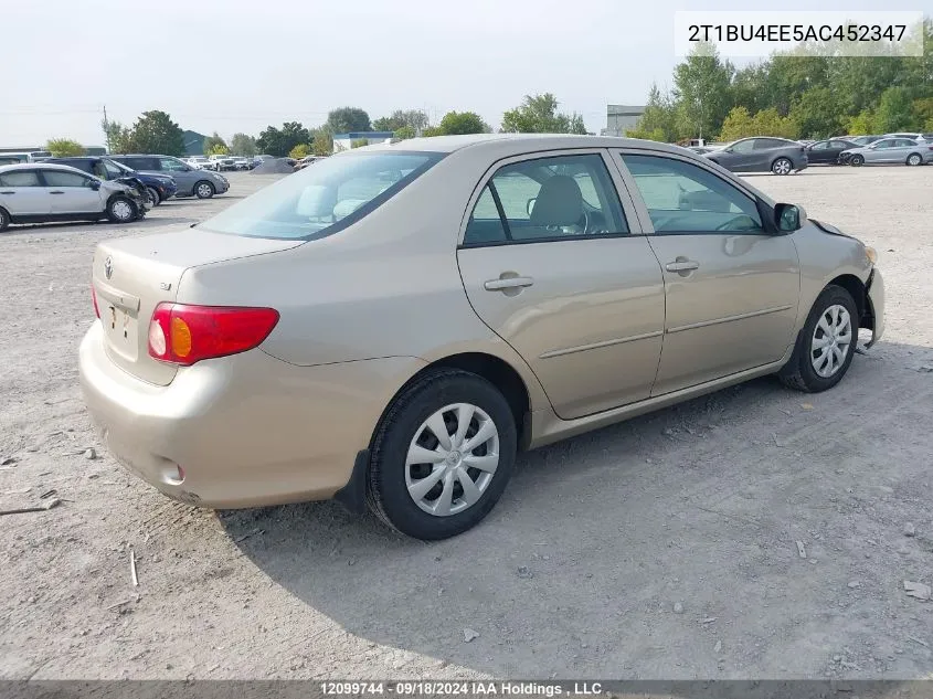 2010 Toyota Corolla VIN: 2T1BU4EE5AC452347 Lot: 12099744