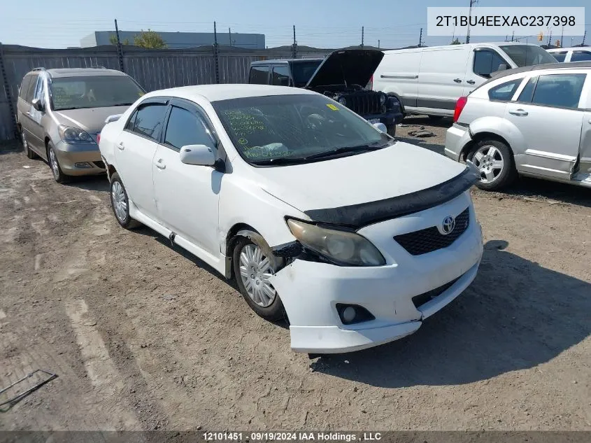 2010 Toyota Corolla S VIN: 2T1BU4EEXAC237398 Lot: 12101451