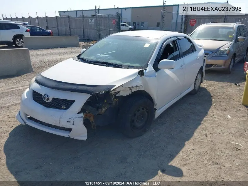 2010 Toyota Corolla S VIN: 2T1BU4EEXAC237398 Lot: 12101451