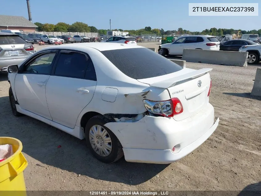 2010 Toyota Corolla S VIN: 2T1BU4EEXAC237398 Lot: 12101451