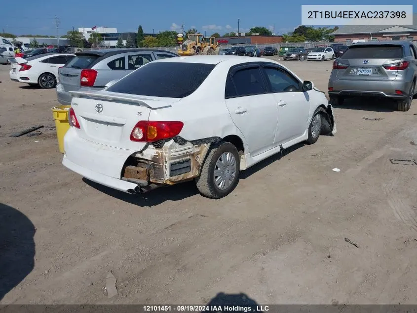 2010 Toyota Corolla S VIN: 2T1BU4EEXAC237398 Lot: 12101451