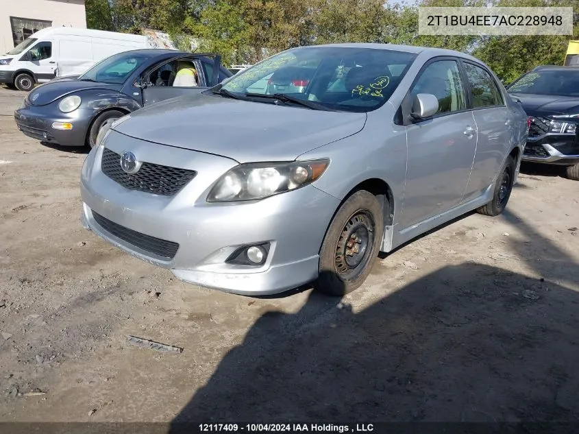 2010 Toyota Corolla S/Le/Xle VIN: 2T1BU4EE7AC228948 Lot: 12117409