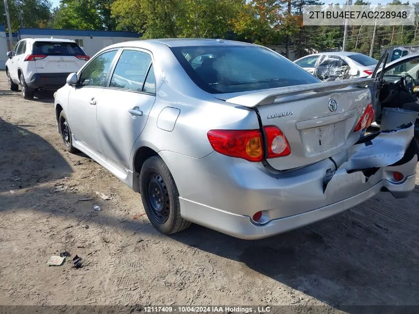 2010 Toyota Corolla S/Le/Xle VIN: 2T1BU4EE7AC228948 Lot: 12117409