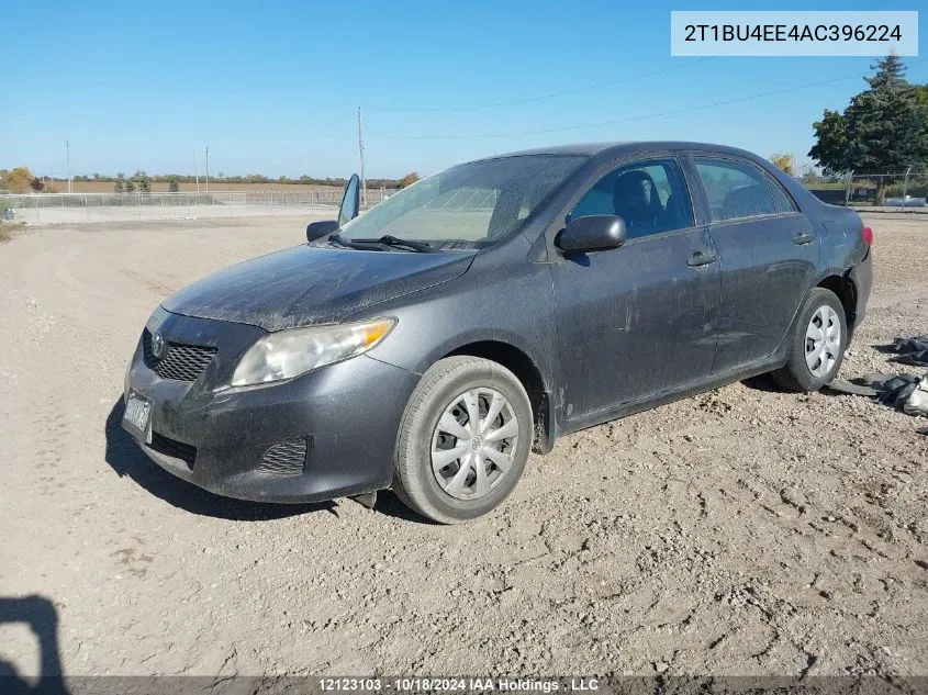 2010 Toyota Corolla Ce VIN: 2T1BU4EE4AC396224 Lot: 12123103