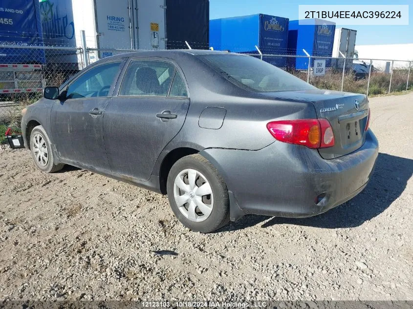 2010 Toyota Corolla Ce VIN: 2T1BU4EE4AC396224 Lot: 12123103