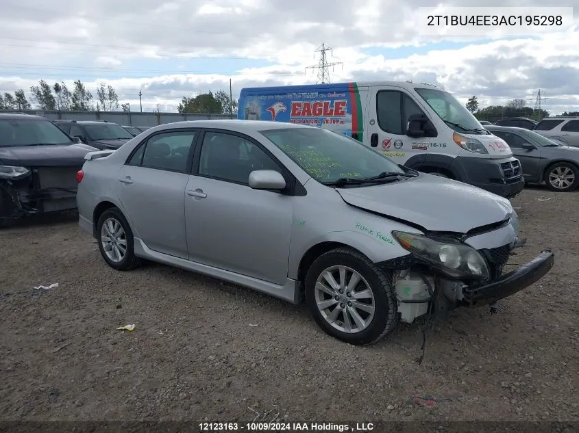 2010 Toyota Corolla S VIN: 2T1BU4EE3AC195298 Lot: 12123163