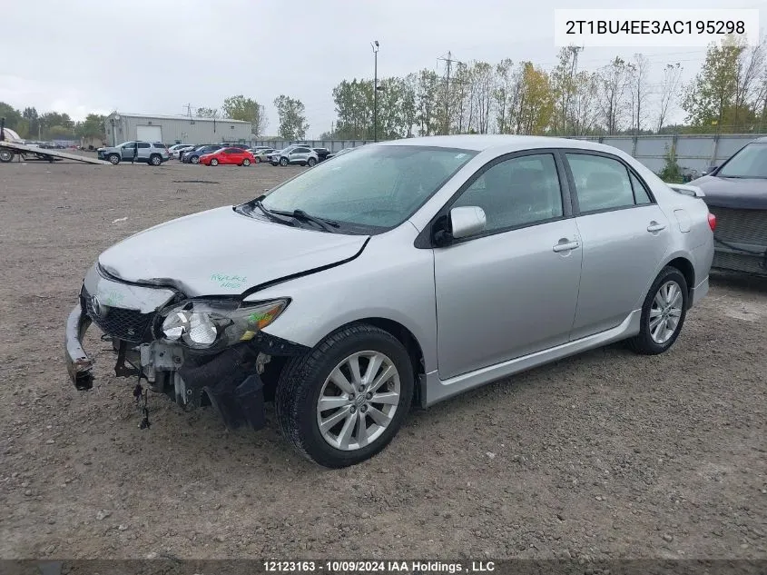 2010 Toyota Corolla S VIN: 2T1BU4EE3AC195298 Lot: 12123163