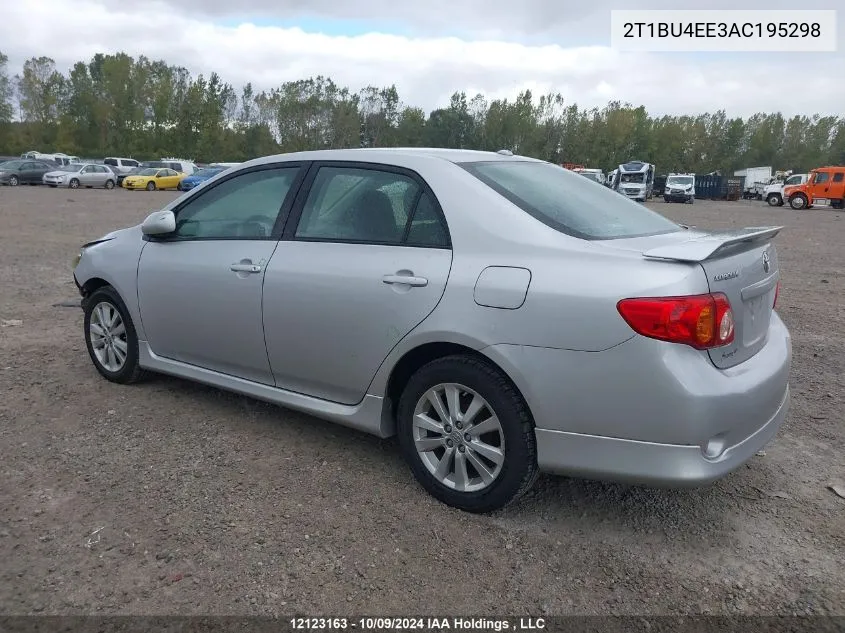 2010 Toyota Corolla S VIN: 2T1BU4EE3AC195298 Lot: 12123163