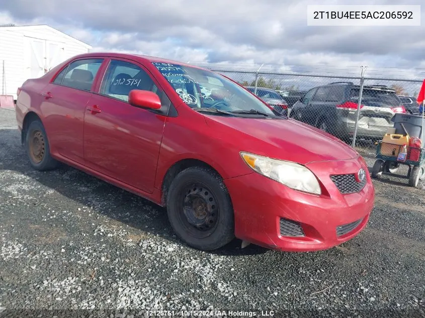 2010 Toyota Corolla Ce VIN: 2T1BU4EE5AC206592 Lot: 12125751