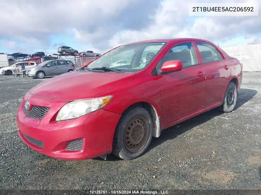 2010 Toyota Corolla Ce VIN: 2T1BU4EE5AC206592 Lot: 12125751