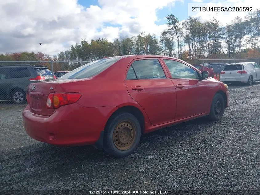 2010 Toyota Corolla Ce VIN: 2T1BU4EE5AC206592 Lot: 12125751