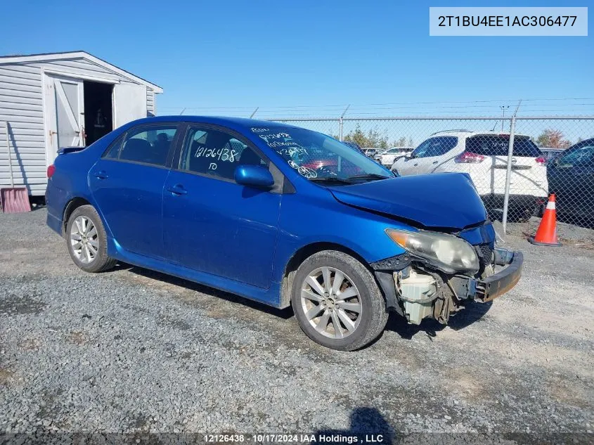 2010 Toyota Corolla S VIN: 2T1BU4EE1AC306477 Lot: 12126438