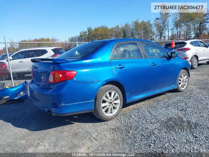 2010 Toyota Corolla S VIN: 2T1BU4EE1AC306477 Lot: 12126438