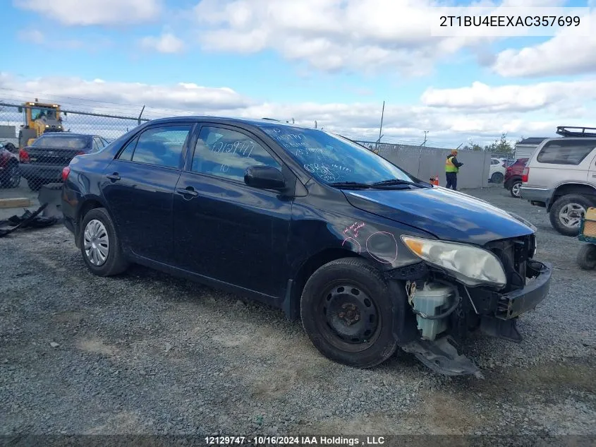 2010 Toyota Corolla S/Le/Xle VIN: 2T1BU4EEXAC357699 Lot: 12129747