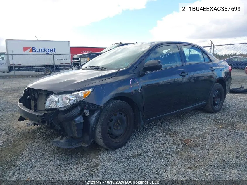 2010 Toyota Corolla S/Le/Xle VIN: 2T1BU4EEXAC357699 Lot: 12129747