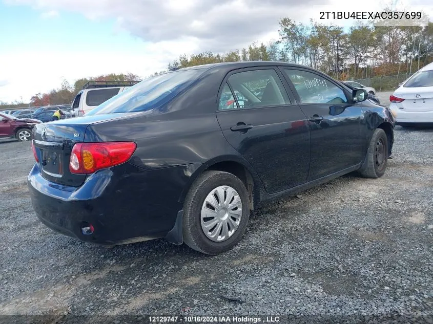 2010 Toyota Corolla S/Le/Xle VIN: 2T1BU4EEXAC357699 Lot: 12129747