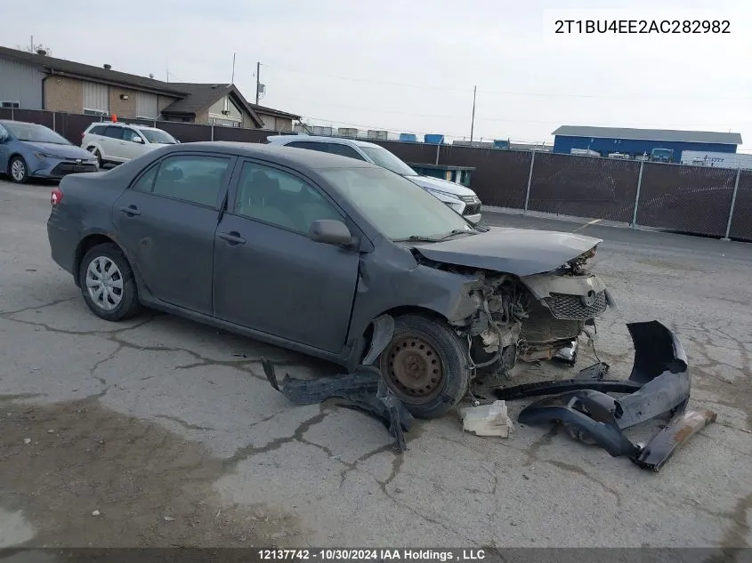 2010 Toyota Corolla Ce VIN: 2T1BU4EE2AC282982 Lot: 12137742