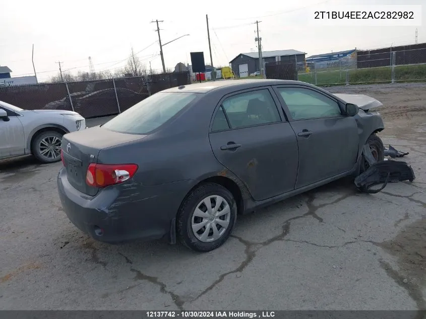 2010 Toyota Corolla Ce VIN: 2T1BU4EE2AC282982 Lot: 12137742