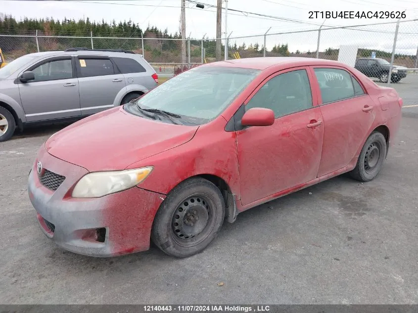 2010 Toyota Corolla Ce VIN: 2T1BU4EE4AC429626 Lot: 12140443