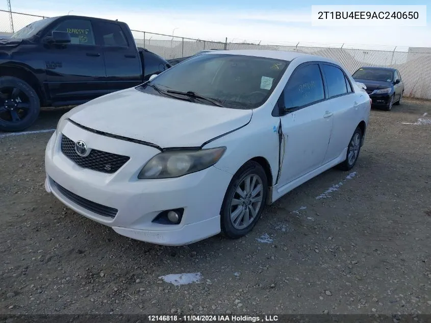 2010 Toyota Corolla S/Le/Xle VIN: 2T1BU4EE9AC240650 Lot: 12146818