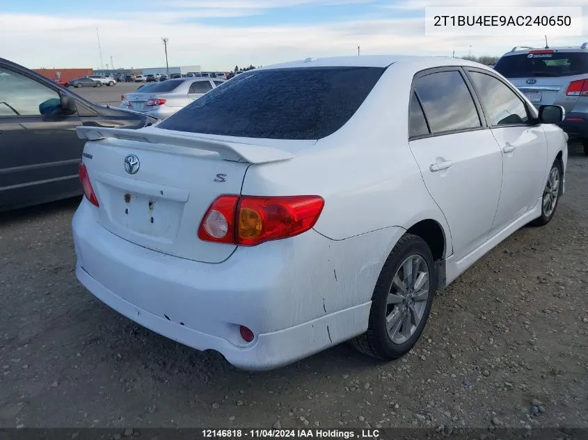 2010 Toyota Corolla S/Le/Xle VIN: 2T1BU4EE9AC240650 Lot: 12146818