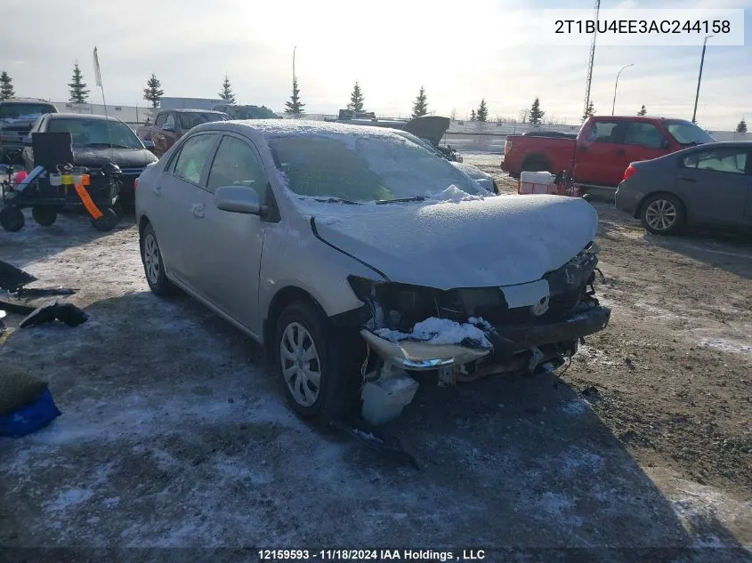 2010 Toyota Corolla S/Le/Xle VIN: 2T1BU4EE3AC244158 Lot: 12159593