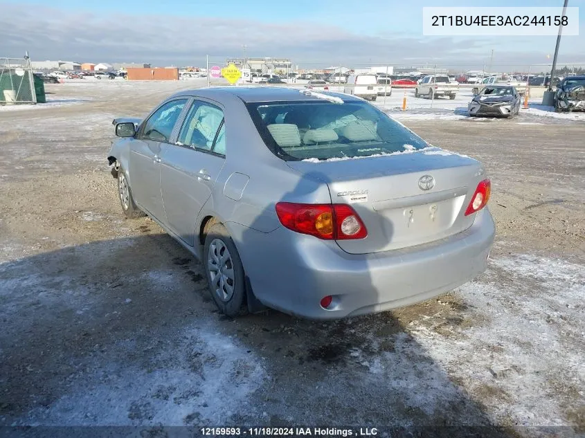 2010 Toyota Corolla S/Le/Xle VIN: 2T1BU4EE3AC244158 Lot: 12159593