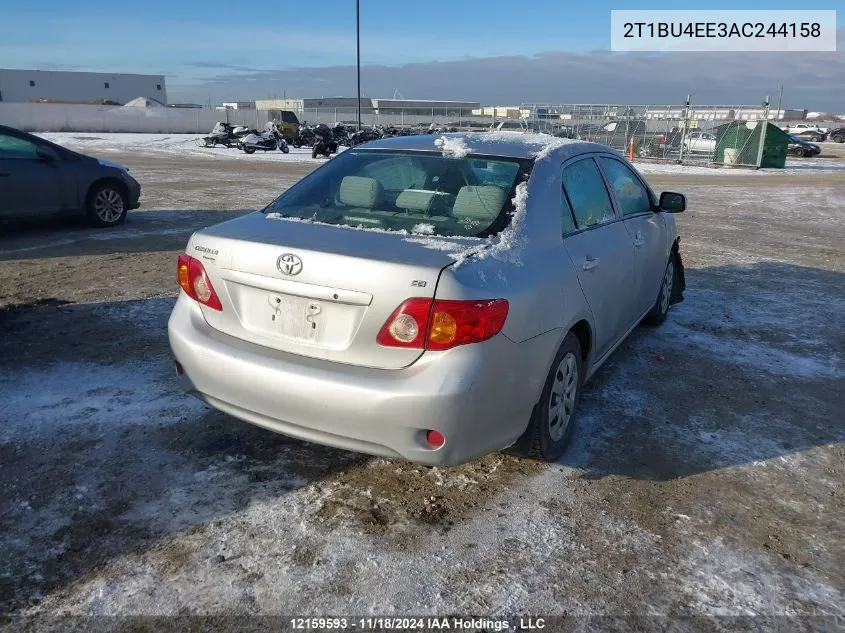 2010 Toyota Corolla S/Le/Xle VIN: 2T1BU4EE3AC244158 Lot: 12159593