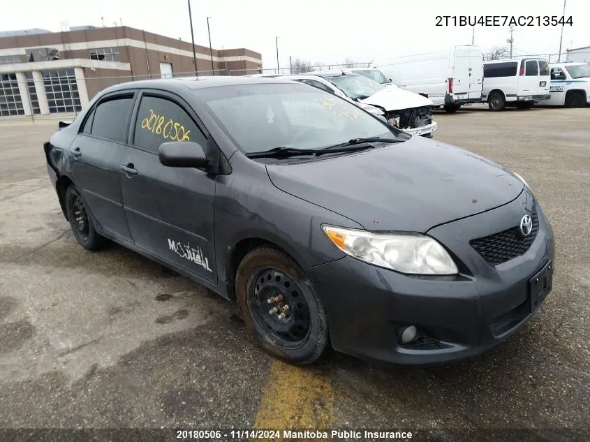 2010 Toyota Corolla Ce VIN: 2T1BU4EE7AC213544 Lot: 20180506