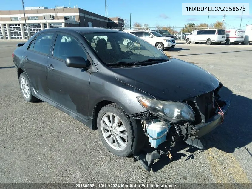 2010 Toyota Corolla S VIN: 1NXBU4EE3AZ358675 Lot: 20180598