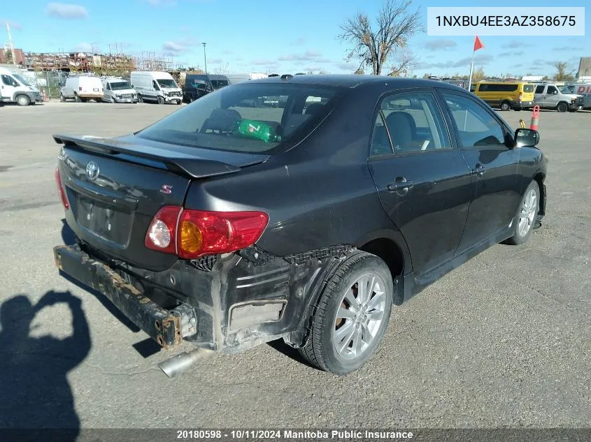 2010 Toyota Corolla S VIN: 1NXBU4EE3AZ358675 Lot: 20180598