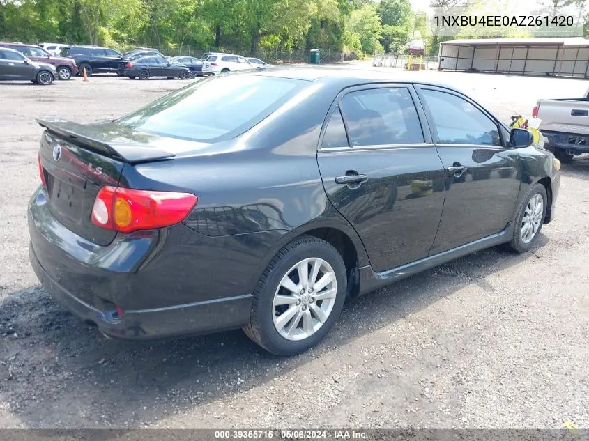 2010 Toyota Corolla Le/S/Xle VIN: 1NXBU4EE0AZ261420 Lot: 39355715