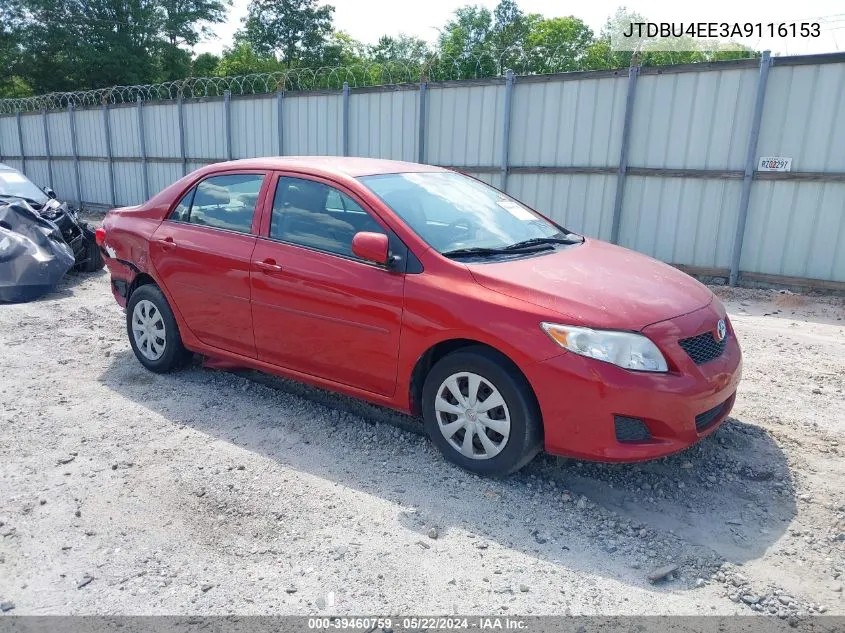 2010 Toyota Corolla Le VIN: JTDBU4EE3A9116153 Lot: 39460759