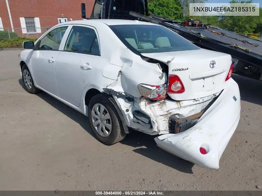 1NXBU4EE6AZ185315 2010 Toyota Corolla Le