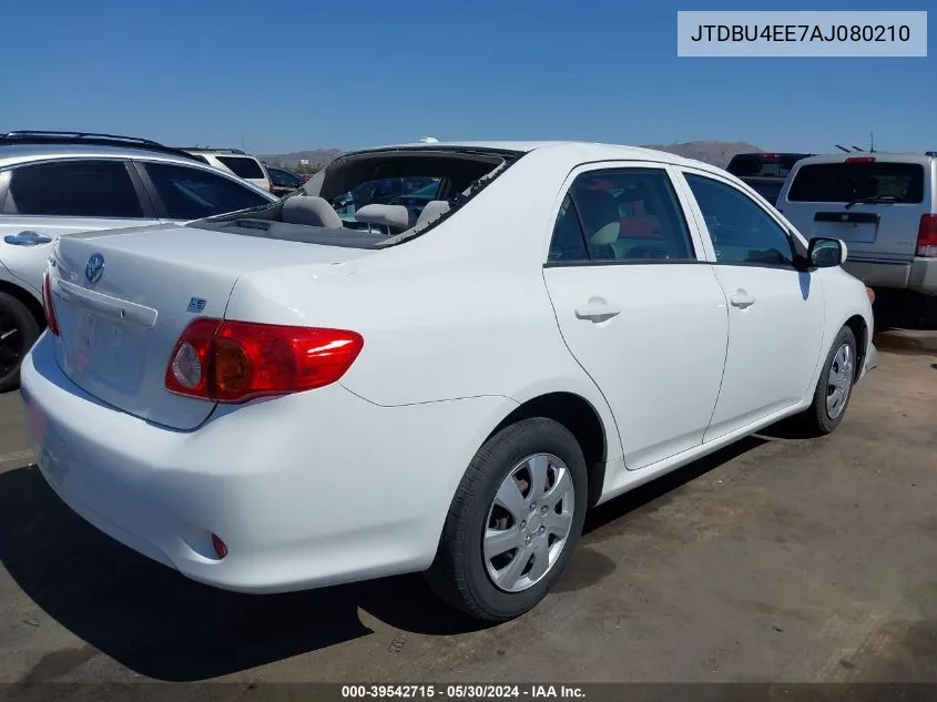 2010 Toyota Corolla Le VIN: JTDBU4EE7AJ080210 Lot: 39542715