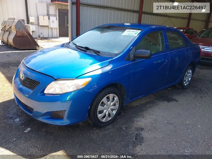 2010 Toyota Corolla VIN: 2T1BU4EE1AC226497 Lot: 39670637